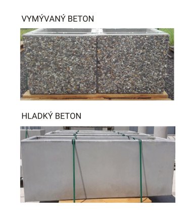 Betónové obdĺžnikové kvetináče (4 modely) - 2