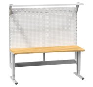 Krokovo nastaviteľný stôl s nadstavbou (2 modely)