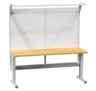 Krokovo nastaviteľný stôl s nadstavbou (2 modely)