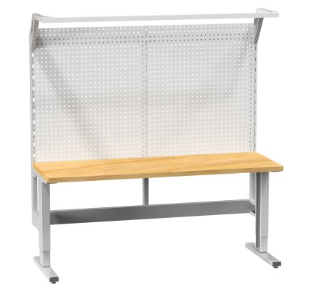 Krokovo nastaviteľný stôl s nadstavbou (2 modely)