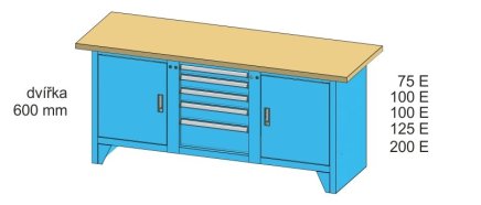 Dielenský stôl PS 2-2 - 2