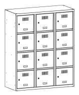 Šatníková skriňa kovová so zníženou výškou MSum 434S šířka 1200 mm