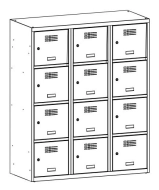 Šatníková skriňa kovová so zníženou výškou MSum 434S šířka 1200 mm