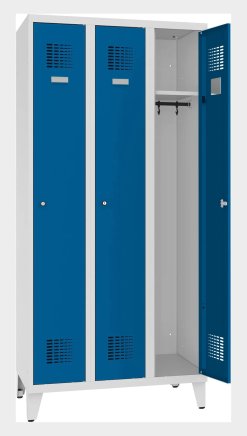 Šatňová skriňa kovová na nohách Sum 331 W šírka 900 mm - 5