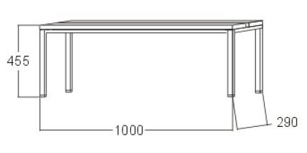 Šatňová lavica A6280 - šírka 1000 mm - 1