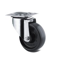 Termoplastické koleso čierne s ø 100 mm s uchytením doštičkou