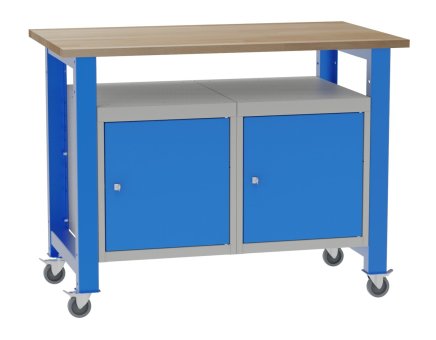 Mobilný dielenský stôl s vloženými kontajnery