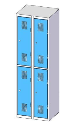 Šatňová skrinka delená XS64-18P - 4