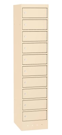 Skrinka na notebooky SZNL 4110 - 10 oddelení so zásuvkami a USB A+C - 5