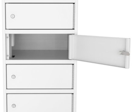 Skrinka na notebooky SZNL 4110 - 10 oddelení so zásuvkami a USB A+C - 9