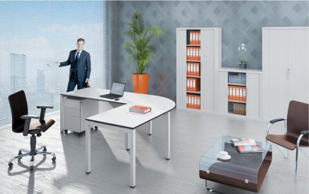 Štvrťguľatý konektor k stolom Stb Comfort hĺbky 600 mm - 3