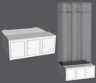 Šatňový podstavec LBX 33A - 900 mm