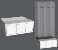 Šatňový podstavec LBX 33A - 900 mm