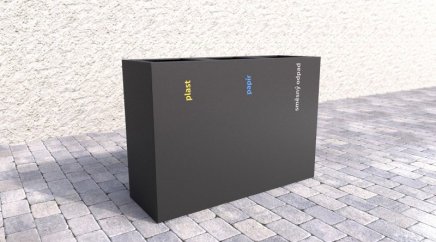 Vonkajší kôš na triedený odpad Steel - 3