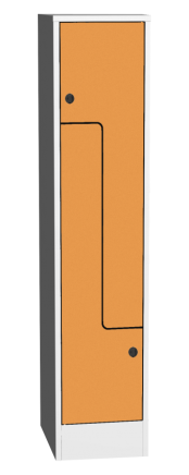 Šatníková skrinka s HPL dverami typ SZS 41AH - 2