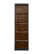 Päťzásuvková kartotéka V05 pre formát A4 - DEMONT antracit/imitácia tmavé drevo