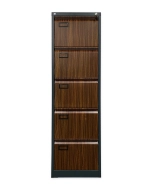 Päťzásuvková kartotéka V05 pre formát A4 - DEMONT antracit/imitácia tmavé drevo