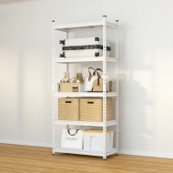 Celokovový bezskrutkový policový regál REG_9040183_W