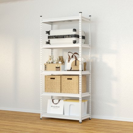 Celokovový bezskrutkový policový regál REG_9060183_W