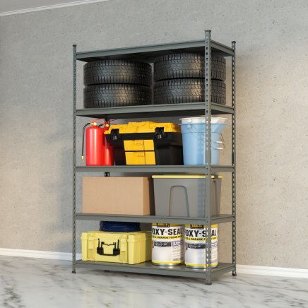 Celokovový bezskrutkový policový regál REG_12060183_G