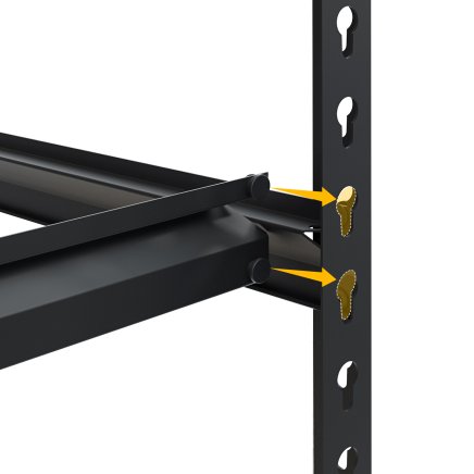 Kovový bezskrutkový policový regál REGM_8060183_B - 5