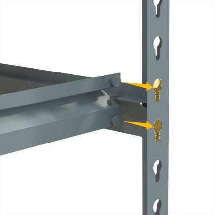 Kovový bezskrutkový policový regál REGM_12050183_G - 4