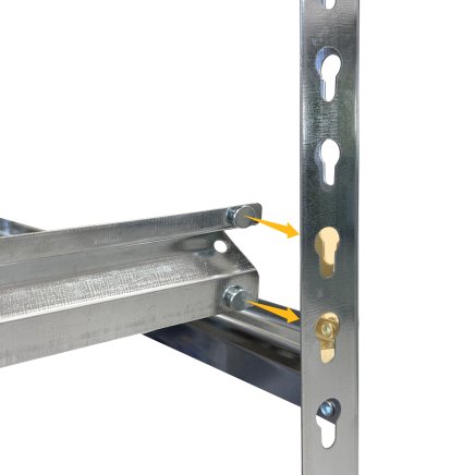 Kovový bezskrutkový policový regál REGM_8040183_Z - 5