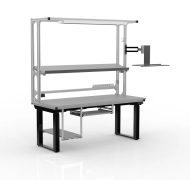 Elektricky výškovo nastavitelný pracovný stôl s nadstavcom 24100902