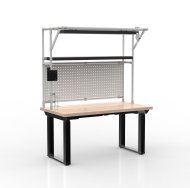 Elektricky výškovo nastavitelný pracovný stôl s nadstavcom 24111933