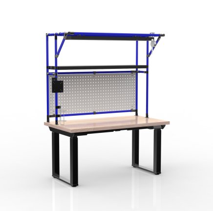 Elektricky výškovo nastavitelný pracovný stôl s nadstavcom 24111933 - 3