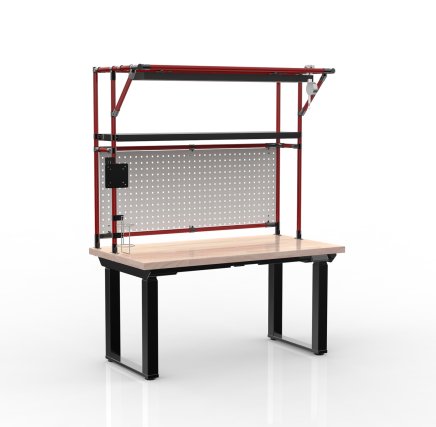 Elektricky výškovo nastavitelný pracovný stôl s nadstavcom 24111933 - 2