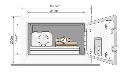 Nábytkový sejf Yale High Security Compact YSEB/200/EB - 10