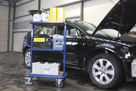 Vozík s drevenými policami sw-400.801 - 2