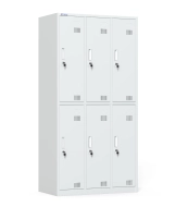 Šatníková skriňa kovová šesťoddielová s cylindrickým zámkom