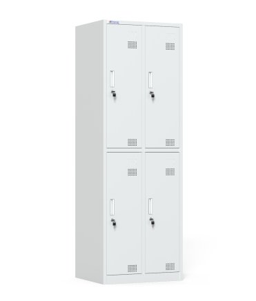 Šatníková skriňa kovová štvoroddielová s cylindrickým zámkom