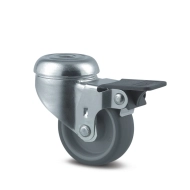 Prístrojové koleso šedé s brzdou, otvor na kolík, stred nitovaný