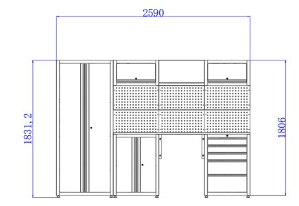 Zostava dielenského nábytku XWT - 4