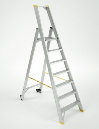 Hliníkové schodíky jednostranné Forte 9308