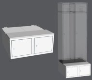 Šatňový podstavec LBX 42A - 800 mm