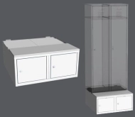 Šatňový podstavec LBX 42A - 800 mm