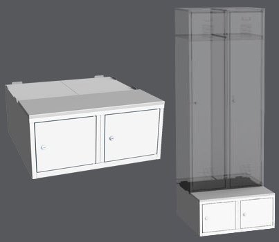 Šatňový podstavec LBX 42A - 800 mm