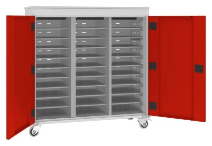 Vozík na notebooky WNL 310+ - 30 oddelení - 4