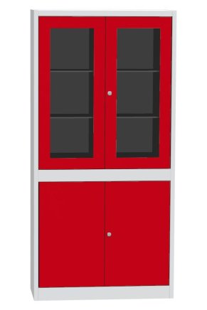 Skriňa so sklenenými a plnými dverami Kovos SPS K1A - 4