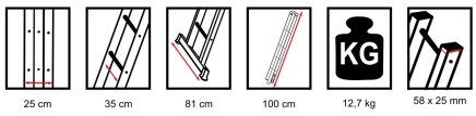 Rebrík štvordielny kĺbový DU 4X3 - 7