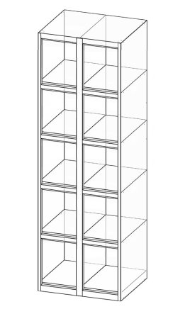Boxová skrinka desaťdverová XS60-18 - 4