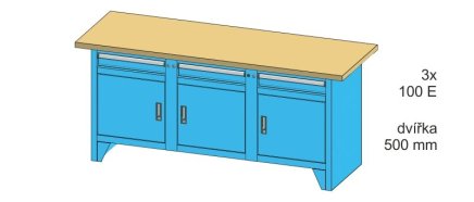 Dielenský stôl PS 2-3 - 2