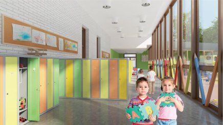 Šatníková skriňa kovová so zníženou výškou MSum 410S šírka 400 mm - 4