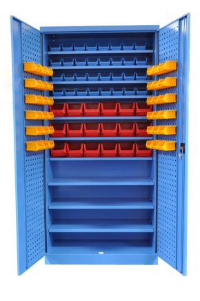 Dielenská skriňa Kovos s plastovými boxami SPZ_11_0002_C_VAR_4