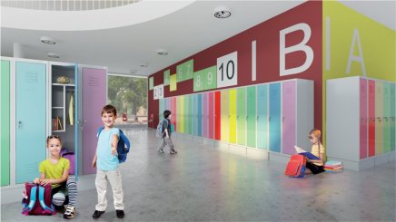 Šatníková skriňa kovová so zníženou výškou MSum 430S šířka 1200 mm - 3