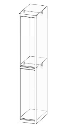 Šatňová skriňa delená XS22-18P - 4